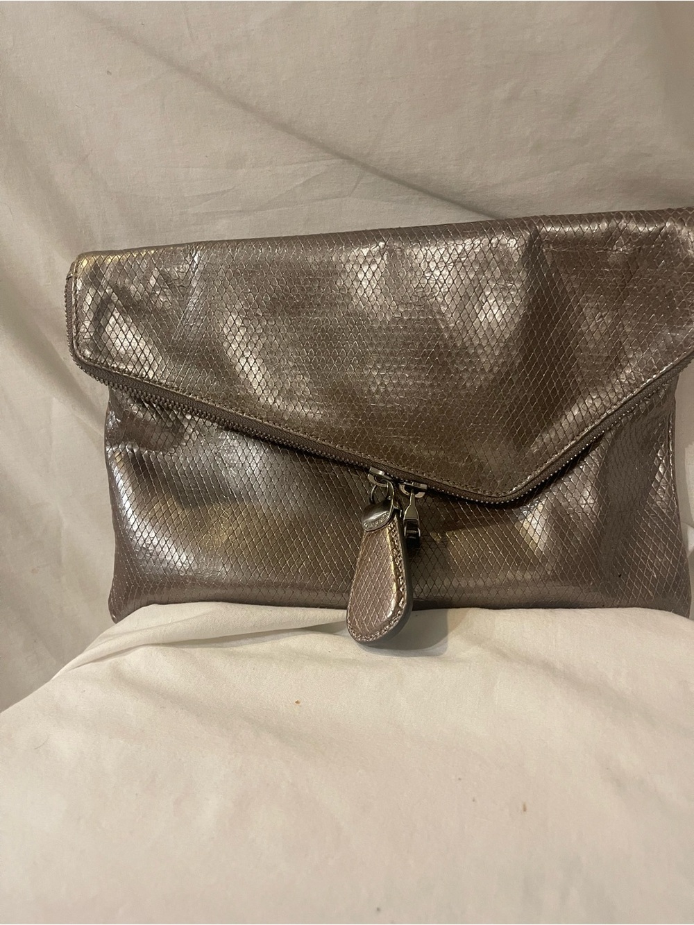 Henri Bendel Snakeskin Italian Clutch